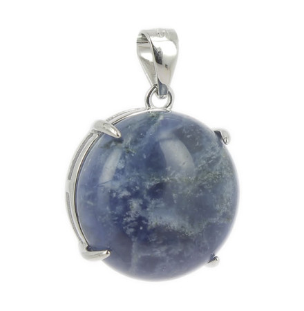 sodalite pendentif en argent