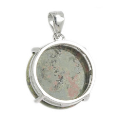 pendentif argent cabochon unakite