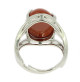 jaspe rouge bague cabochon