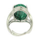 malachite bague pierre cabochon