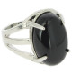 bague obsidienne noire