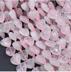 quartz rose perle coeur