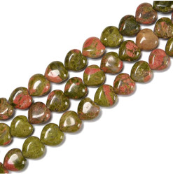 unakite perle coeur