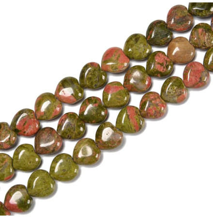 unakite perle coeur