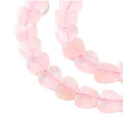 perle coeur quartz rose