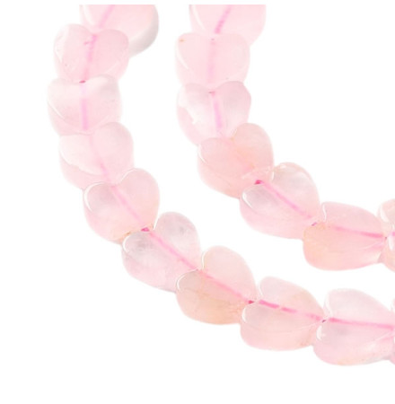 perle coeur quartz rose