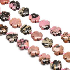 rhodonite perles fleurs