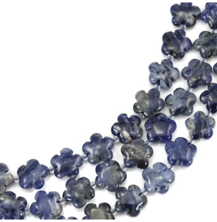 sodalite perles fleurs