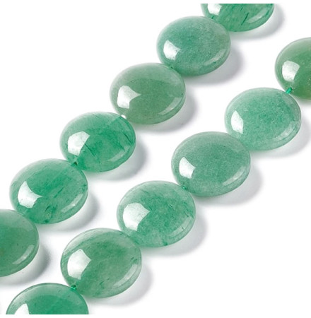 aventurine perle ronde plate