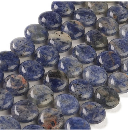 sodalite perle ronde plate