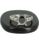 bague en argent cabochon ovale