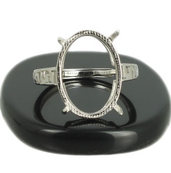 bague en argent cabochon 18x13