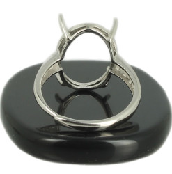 bague argent cabochon ovale