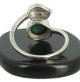 bague malachite sur argent