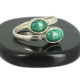 malachite bague en argent