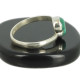 bague en argent cabochon malachite