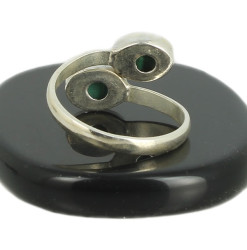 bague en argent pierre malachite