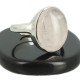 quartz rose bague en argent