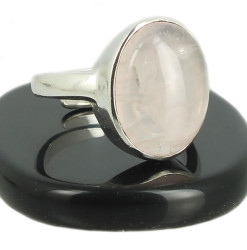 quartz rose bague en argent