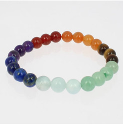 bracelet 7 chakras en perles de pierres naturelles