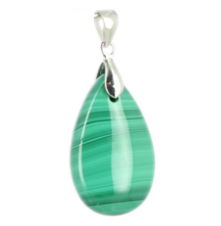 pendentif goutte en malachite