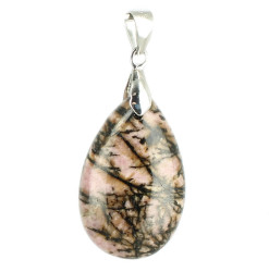 rhodonite pendentif goutte