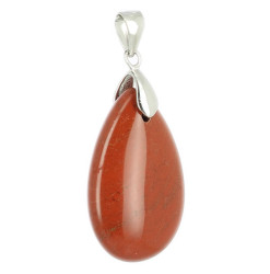 jaspe rouge pendentif goutte