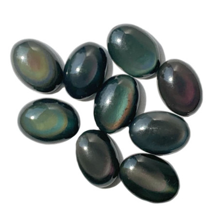 cabochon en obsidienne oeil céleste