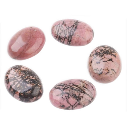 cabochon de rhodonite