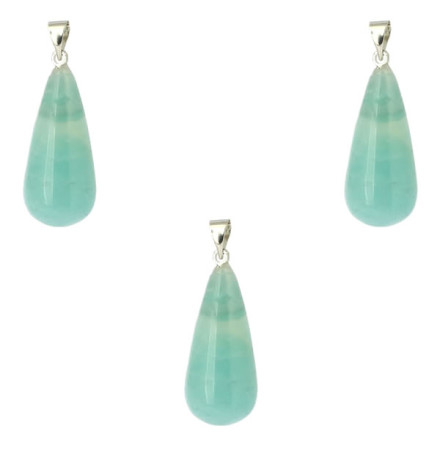 amazonite pendentif pierre polie