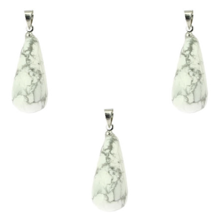 howlite pendentif pierre naturelle