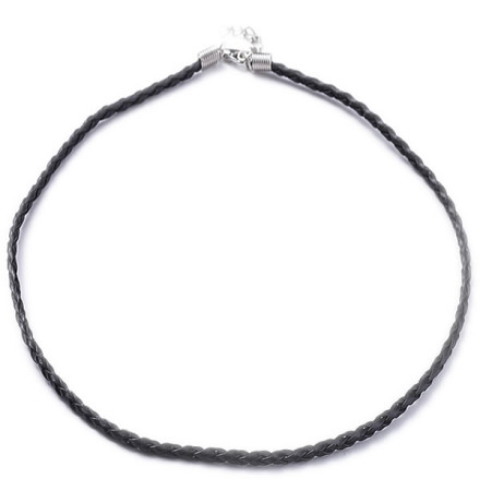 collier en cuir tressé pour pendentif