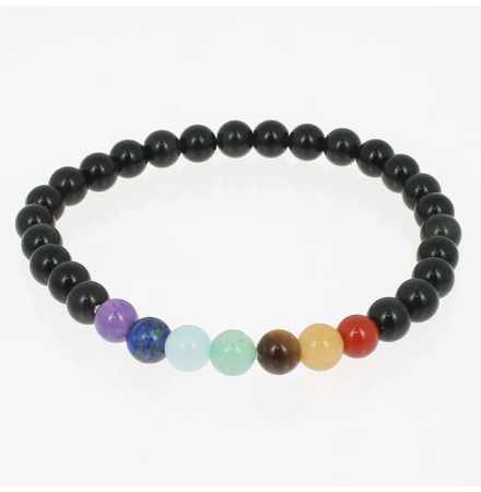 bracelet 7 chakras en perles naturelles