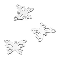 papillon en argent breloque