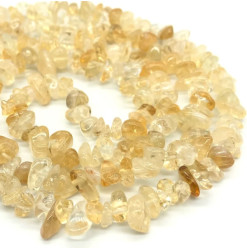 perles chips pierre citrine naturelle