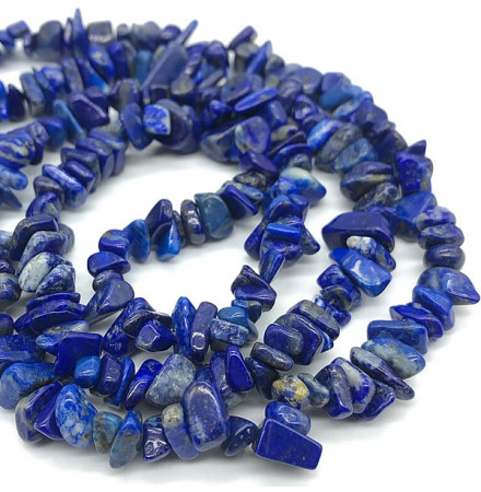 perles pierres chips lapis lazuli