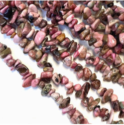 perles chips rhodonite naturelle