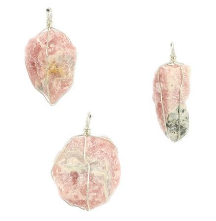 rhodochrosite pendentif en argent