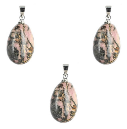 rhodonite pendentif pierre roulée