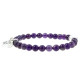 améthyste bracelet perle et coeur