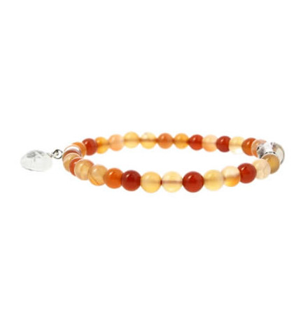 bracelet de cornaline avec coeur