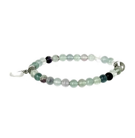 bracelet pierre de fluorine et coeur