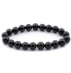 bracelet agate noire perles naturelles