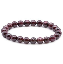 bracelet grenat perles naturelles