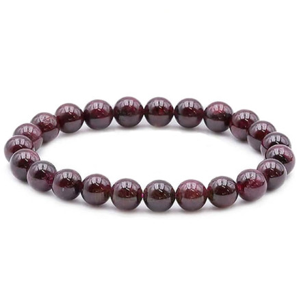 bracelet grenat perles naturelles