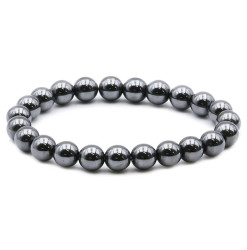 bracelet hématite perles naturelles