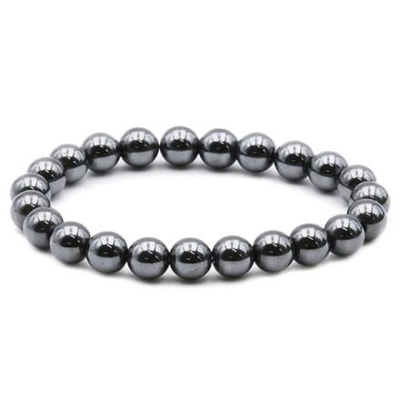 bracelet hématite perles naturelles