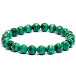 bracelet malachite perles naturelles