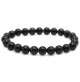 bracelet obsidienne noire perles naturelles