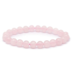 bracelet quartz rose perles naturelles